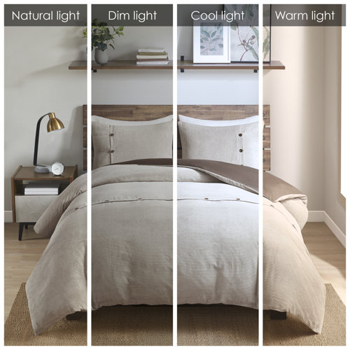 Wade Logan® Arlisha 3 Piece Corduroy Duvet Cover Set & Reviews Wayfair